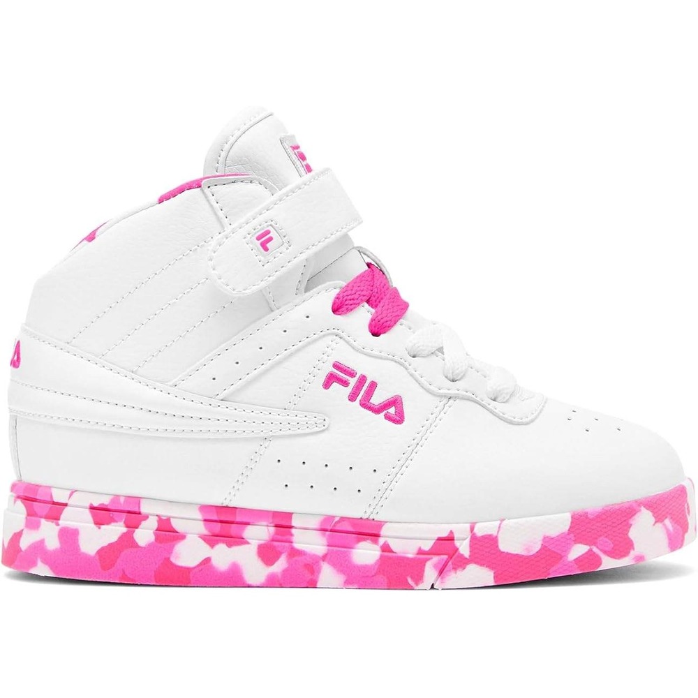 284. Fila Girl's Child Vulc 13 Mashup Sneaker Size 2 With Extra pink Shoe Laces